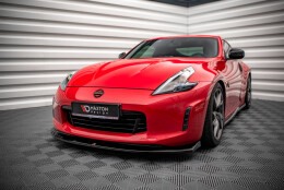 Cup Spoilerlippe Front Ansatz V.1 passend für Nissan 370Z Facelift schwarz Hochglanz