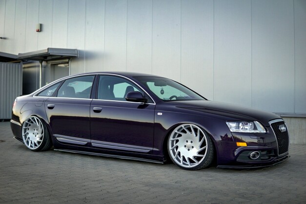 Seitenschweller Ansatz Cup Leisten für AUDI A6 C6 S-LINE FL SEDAN schwarz Hochglanz