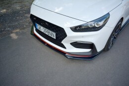 Cup Spoilerlippe Front Ansatz V.1 passend für HYUNDAI I30 Mk3 N schwarz Hochglanz