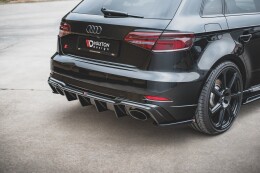 Heck Ansatz Diffusor V.2 für Audi RS3 8V Sportback FL schwarz Hochglanz