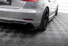 Heck Ansatz Diffusor V.2 passend für Audi RS3 8V Sportback Facelift schwarz Hochglanz