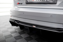 Heck Ansatz Diffusor V.2 passend für Audi RS3 8V Sportback Facelift schwarz Hochglanz