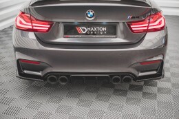 Heck Ansatz Flaps Diffusor V.2 für BMW M4 F82 schwarz Hochglanz