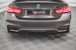 Heck Ansatz Flaps Diffusor V.3 passend für BMW M4 F82 schwarz Hochglanz