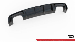 Heck Ansatz Diffusor passend für Audi S3 Limousine 8V schwarz Hochglanz