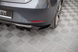 Heck Ansatz Flaps Diffusor passend für Seat Leon FR Hatchback Mk4 schwarz Hochglanz