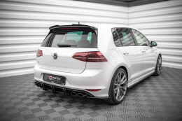 Street Pro Heckschürze Heck Ansatz Diffusor für VW Golf R Mk7 schwarz-rot