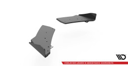 Street Pro Heck Ansatz Flaps Diffusor passend für VW Golf R Mk7 rot+ Hochglanz Flaps