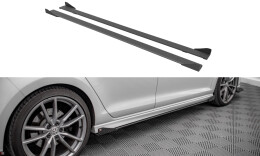 Street Pro Seitenschweller Ansatz Cup Leisten für VW Golf R Mk7 ROT+ HOCHGLANZ FLAPS