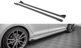 Street Pro Seitenschweller Ansatz Cup Leisten passend für VW Golf R Mk7 rot+ Hochglanz Flaps