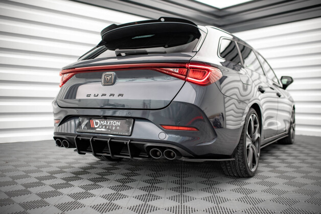 Street Pro Heckschürze Heck Ansatz Diffusor passend für Cupra Leon ST rot