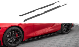Street Pro Seitenschweller Ansatz Cup Leisten für Toyota Supra Mk5 SCHWARZ