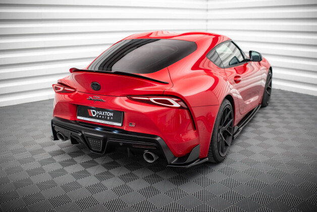 Heck Ansatz Flaps Diffusor V.3 passend für Toyota Supra Mk5 schwarz Hochglanz
