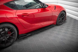 Seitenschweller Ansatz Cup Leisten V.3 passend für Toyota Supra Mk5 schwarz Hochglanz