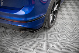 Heck Ansatz Flaps Diffusor passend für VW Tiguan R Mk2 Facelift schwarz Hochglanz