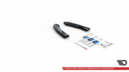 Heck Ansatz Flaps Diffusor passend für VW Tiguan R Mk2 Facelift schwarz Hochglanz