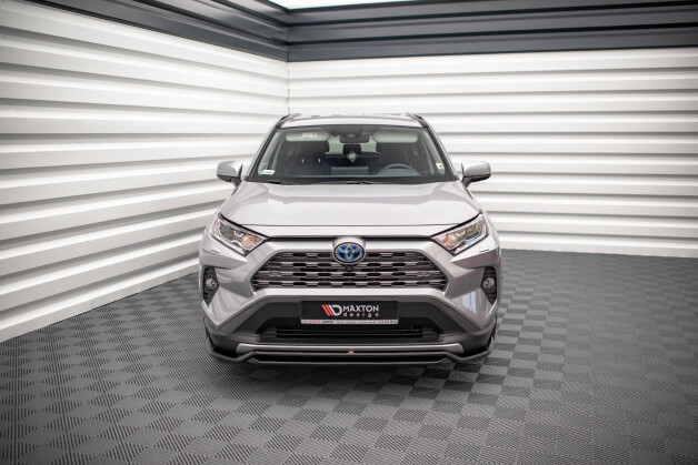 Cup Spoilerlippe Front Ansatz passend für Toyota RAV4 Mk5 schwarz Hochglanz