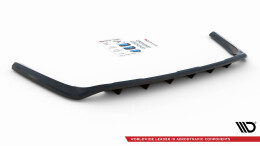 Mittlerer Cup Diffusor Heck Ansatz DTM Look passend für Toyota RAV4 Mk5 schwarz Hochglanz
