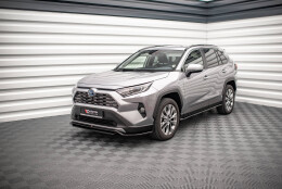 Seitenschweller Ansatz Cup Leisten passend für Toyota RAV4 Mk5 schwarz Hochglanz