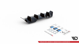 Street+ Heck Ansatz Diffusor passend für BMW M235i Gran Coupe F44 schwarz Hochglanz