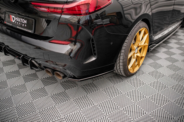 Heck Ansatz Flaps Diffusor passend für BMW M235i Gran Coupe F44 schwarz Hochglanz