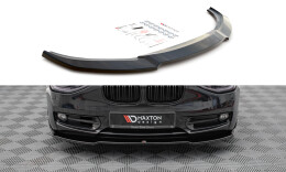 Cup Spoilerlippe Front Ansatz V.1 passend für BMW 1er F20 schwarz Hochglanz