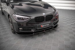 Street+ Spoilerlippe Front Ansatz V.2 passend für BMW 1er F20 schwarz Hochglanz