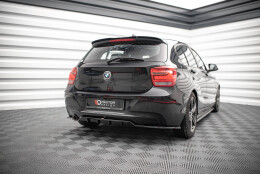 Mittlerer Cup Diffusor Heck Ansatz DTM Look passend für BMW 1er F20 schwarz Hochglanz