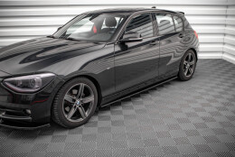 Seitenschweller Ansatz Cup Leisten passend für BMW 1er F20 schwarz Hochglanz
