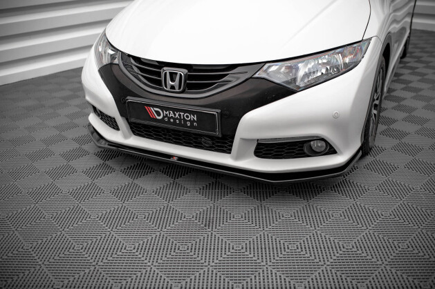 Cup Spoilerlippe Front Ansatz V.1 für Honda Civic Mk9 schwarz Hochglanz