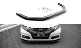 Cup Spoilerlippe Front Ansatz V.1 passend für Honda Civic Mk9 schwarz Hochglanz