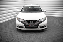 Cup Spoilerlippe Front Ansatz V.1 passend für Honda Civic Mk9 schwarz Hochglanz