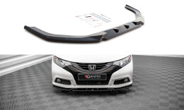 Cup Spoilerlippe Front Ansatz V.2 für Honda Civic Mk9 schwarz Hochglanz