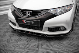 Cup Spoilerlippe Front Ansatz V.2 passend für Honda Civic Mk9 schwarz Hochglanz