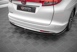 Mittlerer Cup Diffusor Heck Ansatz passend für Honda Civic Tourer Mk9 schwarz Hochglanz