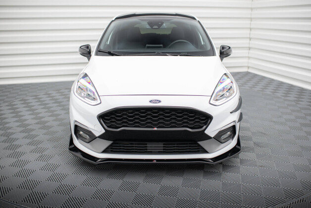 Street+ Spoilerlippe Front Ansatz V.4 + Flaps passend für Ford Fiesta ST / ST-Line