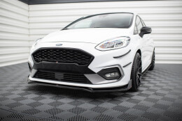 Street+ Spoilerlippe Front Ansatz V.4 + Flaps passend für Ford Fiesta ST / ST-Line
