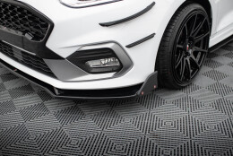 Street+ Spoilerlippe Front Ansatz V.4 + Flaps passend für Ford Fiesta ST / ST-Line