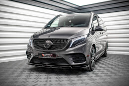 Cup Spoilerlippe Front Ansatz V.5 passend für Mercedes-Benz V-Klasse AMG-Line W447 schwarz Hochglanz