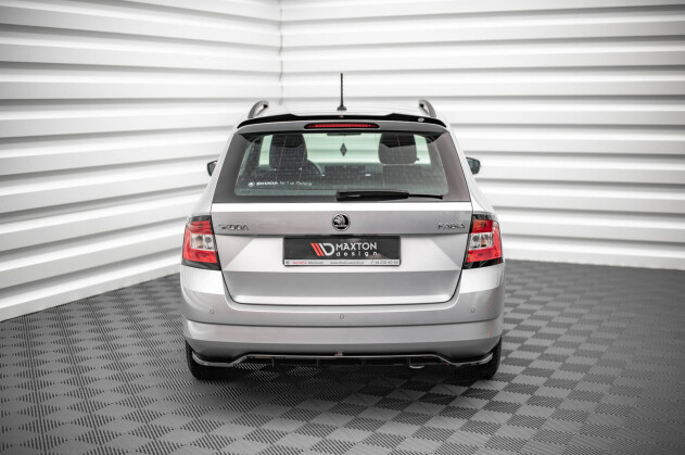 Heck Spoiler Aufsatz Abrisskante passend für Skoda Fabia Combi Mk3 schwarz Hochglanz