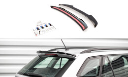 Heck Spoiler Aufsatz Abrisskante passend für Skoda Fabia Combi Mk3 schwarz Hochglanz