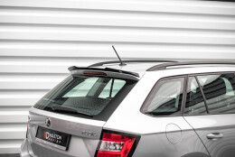 Heck Spoiler Aufsatz Abrisskante passend für Skoda Fabia Combi Mk3 schwarz Hochglanz