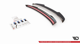 Heck Spoiler Aufsatz Abrisskante passend für Skoda Fabia Combi Mk3 schwarz Hochglanz