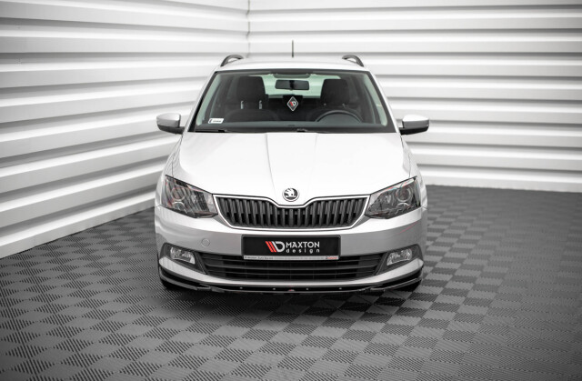 Street+ Spoilerlippe Front Ansatz V.2 passend für Skoda Fabia Mk3 schwarz Hochglanz