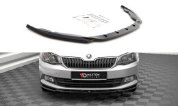 Cup Spoilerlippe Front Ansatz V.2 passend für Skoda Fabia Mk3 schwarz Hochglanz
