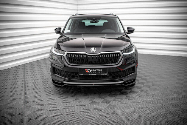 Cup Spoilerlippe Front Ansatz V.2 passend für Skoda Kodiaq Mk1 Facelift schwarz Hochglanz