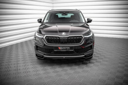 Cup Spoilerlippe Front Ansatz V.2 für Skoda Kodiaq Mk1 FL schwarz Hochglanz