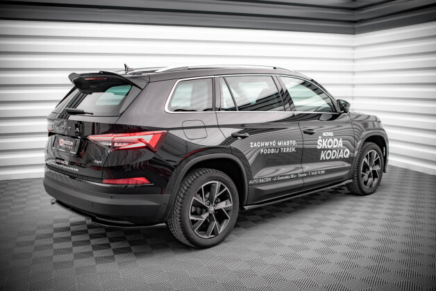 Street+ Seitenschweller Leisten passend für Skoda Kodiaq Mk1 FL schwarz Hochglanz