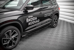 Seitenschweller Ansatz Cup Leisten passend für Skoda Kodiaq Mk1 Facelift schwarz Hochglanz