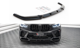 Cup Spoilerlippe Front Ansatz V.1 passend für BMW X5M F95 schwarz Hochglanz